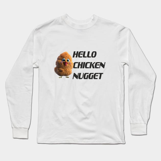 Chicken Nugget Long Sleeve T-Shirt by DUSTY-PELLETS